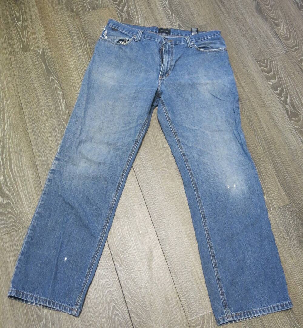 VINTAGE CLAIBORNE Jeans Size 36x32 Men's  Distressed  Cotton Blue Casual Y2K